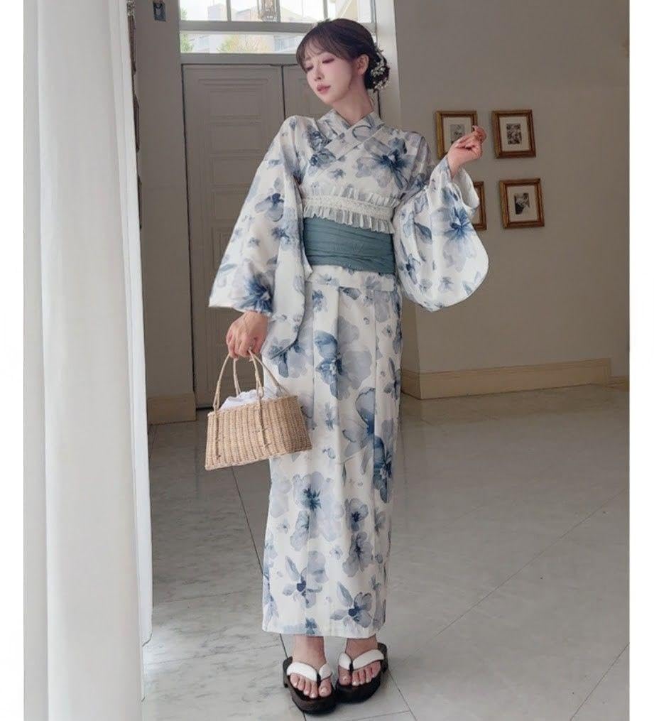 GRL グレイル 水彩花柄浴衣セット 2wayセパレート浴衣 Amazon.co.jp: グレイル 水彩花柄浴衣セット/2wayセパレート浴衣